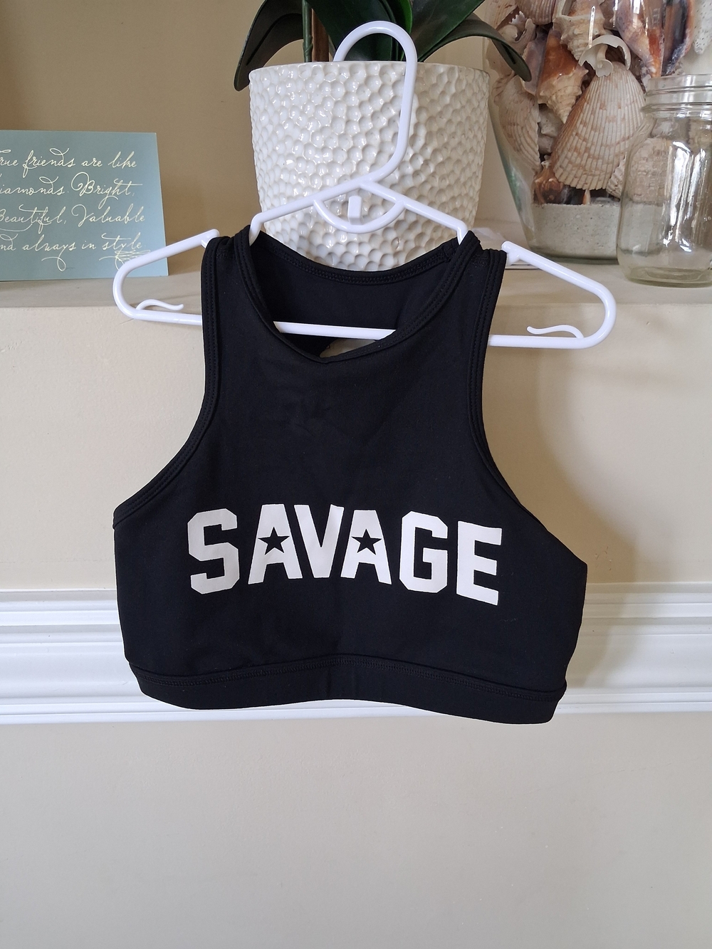 Savage Barbell Black Sports Sports Bra/Crop Top